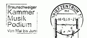 Braunschweiger
Kammer Musik Podium
Von Mai bis Juni