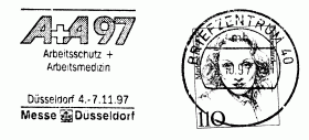 A+A 97
Arbeitsschutz + Arbeitsmedizin
Düsseldorf 4.-7.11.97
Messe Düsseldorf