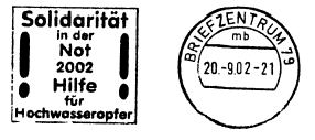 Solidarität in der Not 2002 Hilfe für Hochwasseropfer