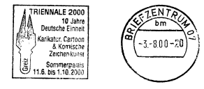 TRIENNALE 2000 10 Jahre Deutsche EinheitKarikatur,