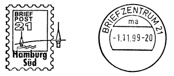 Briefpost 21 Hamburg Süd